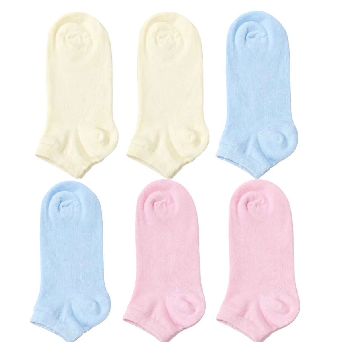 Kadın Bambu Dikişsiz Patik Çorap 6’lı Paket – Yumuşak, Nefes Alan, Nem Emici Kısa Konç Günlük Çorap – Krem, Mavi, Pembe