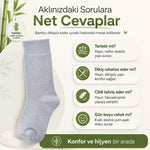 Kadın Bambu Uzun Çorap 6’lı Paket, Dikişsiz Burunlu Yumuşak Dokulu Siyah Beyaz Gri