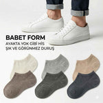 Erkek Görünmez Çorap 6’lı Set, Babet Kesim, Yumuşak ve Esnek Yapı, Krem, Açık Gri, Bej, Vizon, Antrasit, Füme
