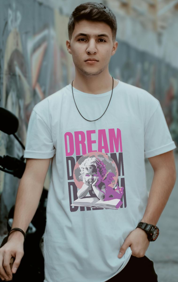 Unisex Oversize 24/1 Penye DTF Baskılı Tişört - DTF103