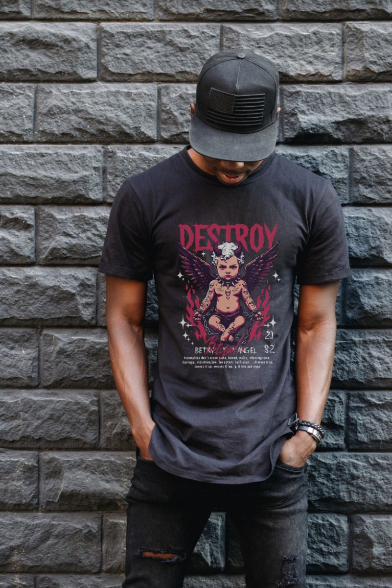 Unisex Oversize 24/1 Penye DTF Baskılı Tişört - DTF106