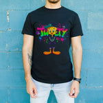 Tweety Graffiti Baskılı Unisex Siyah Oversize Tişört - 24/1 Penye
