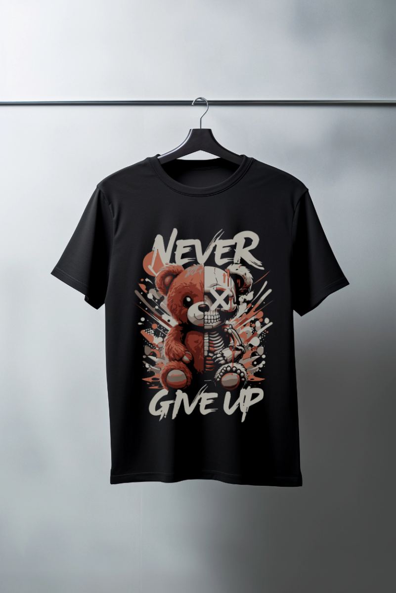 Unisex Oversize 24/1 Penye DTF Baskılı Tişört - DTF127