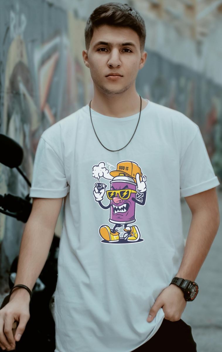 Unisex Oversize 24/1 Penye DTF Baskılı Tişört - DTF137