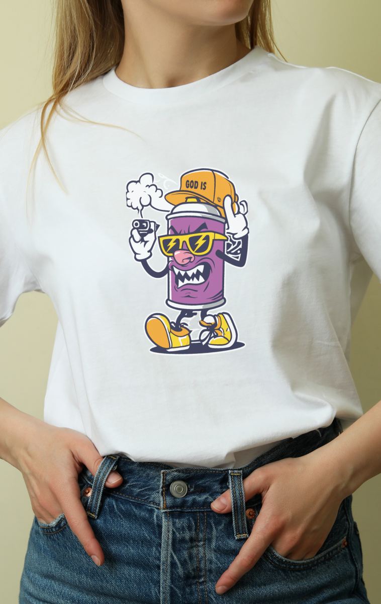 Unisex Oversize 24/1 Penye DTF Baskılı Tişört - DTF137