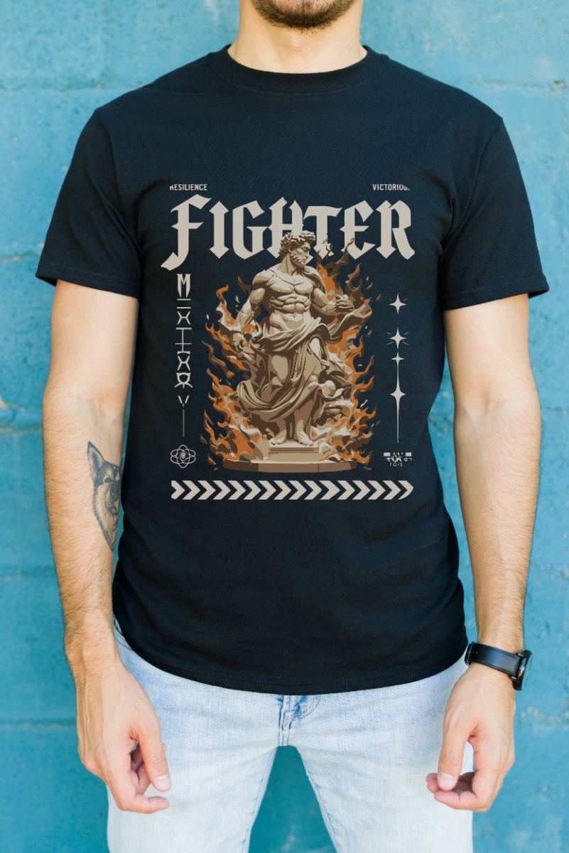 Unisex Oversize 24/1 Penye DTF Baskılı Tişört - DTF139
