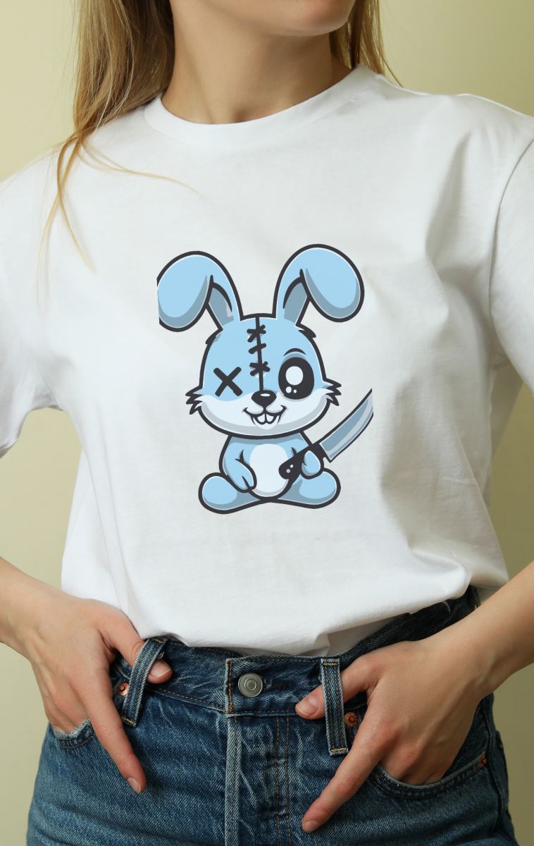 Unisex Oversize 24/1 Penye DTF Baskılı Tişört - DTF153