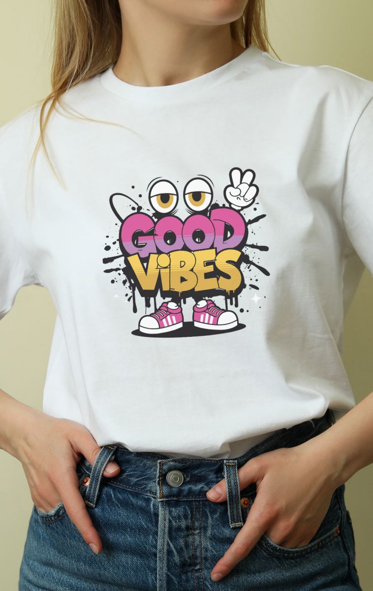 Unisex Oversize 24/1 Penye DTF Baskılı Tişört - DTF156