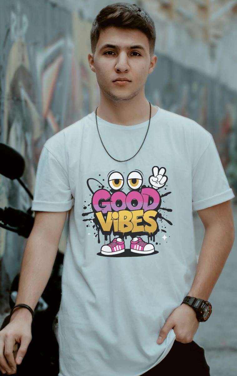 Unisex Oversize 24/1 Penye DTF Baskılı Tişört - DTF156