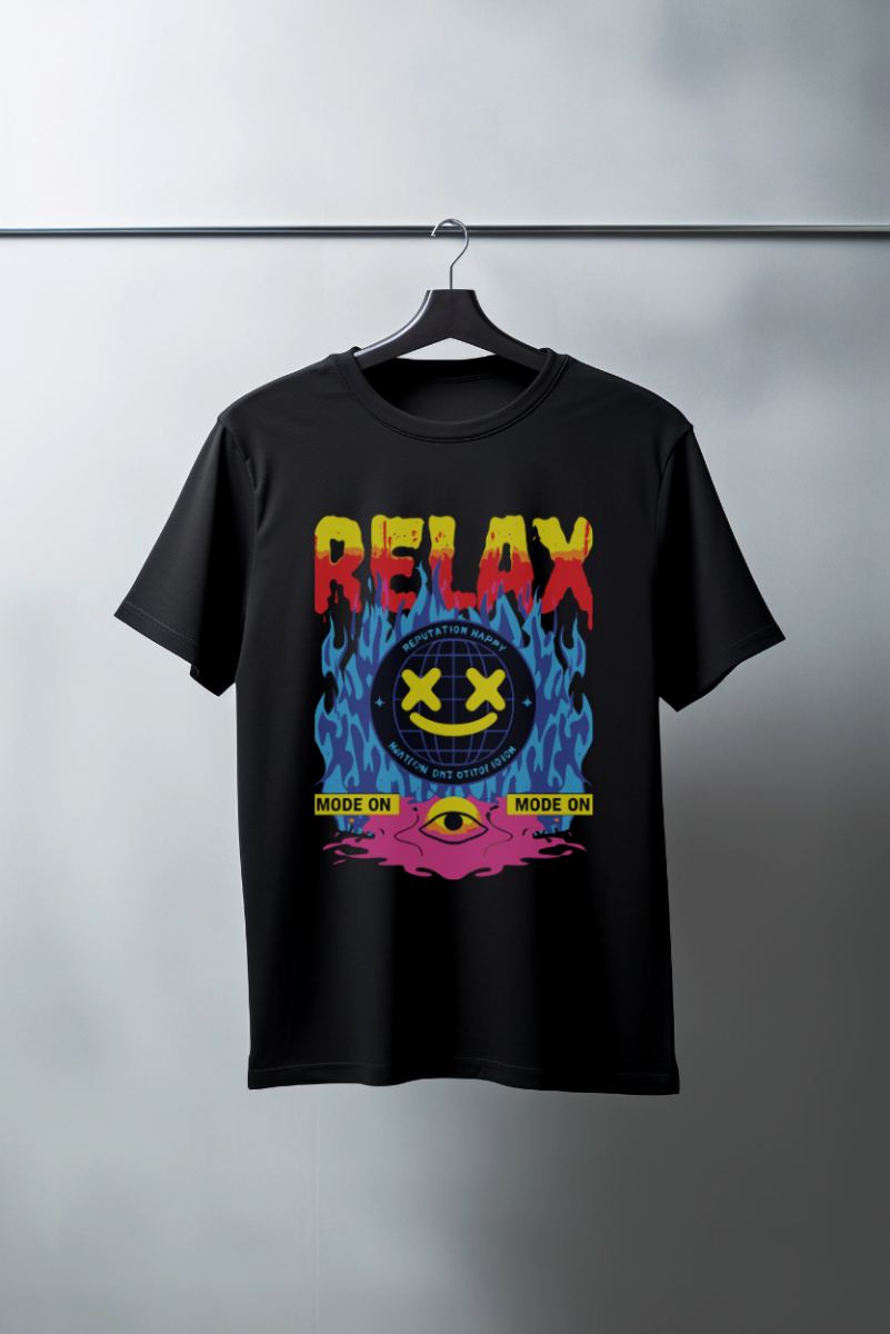 Unisex Oversize 24/1 Penye DTF Baskılı Tişört - DTF162