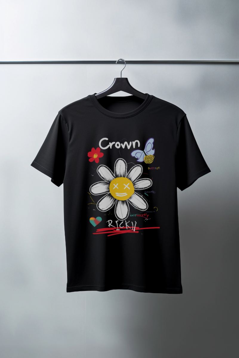 Unisex Oversize 24/1 Penye DTF Baskılı Tişört - DTF164