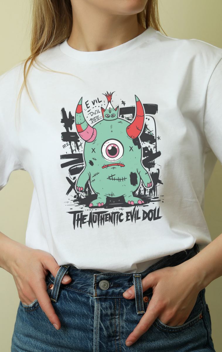 Unisex Oversize 24/1 Penye DTF Baskılı Tişört - DTF165