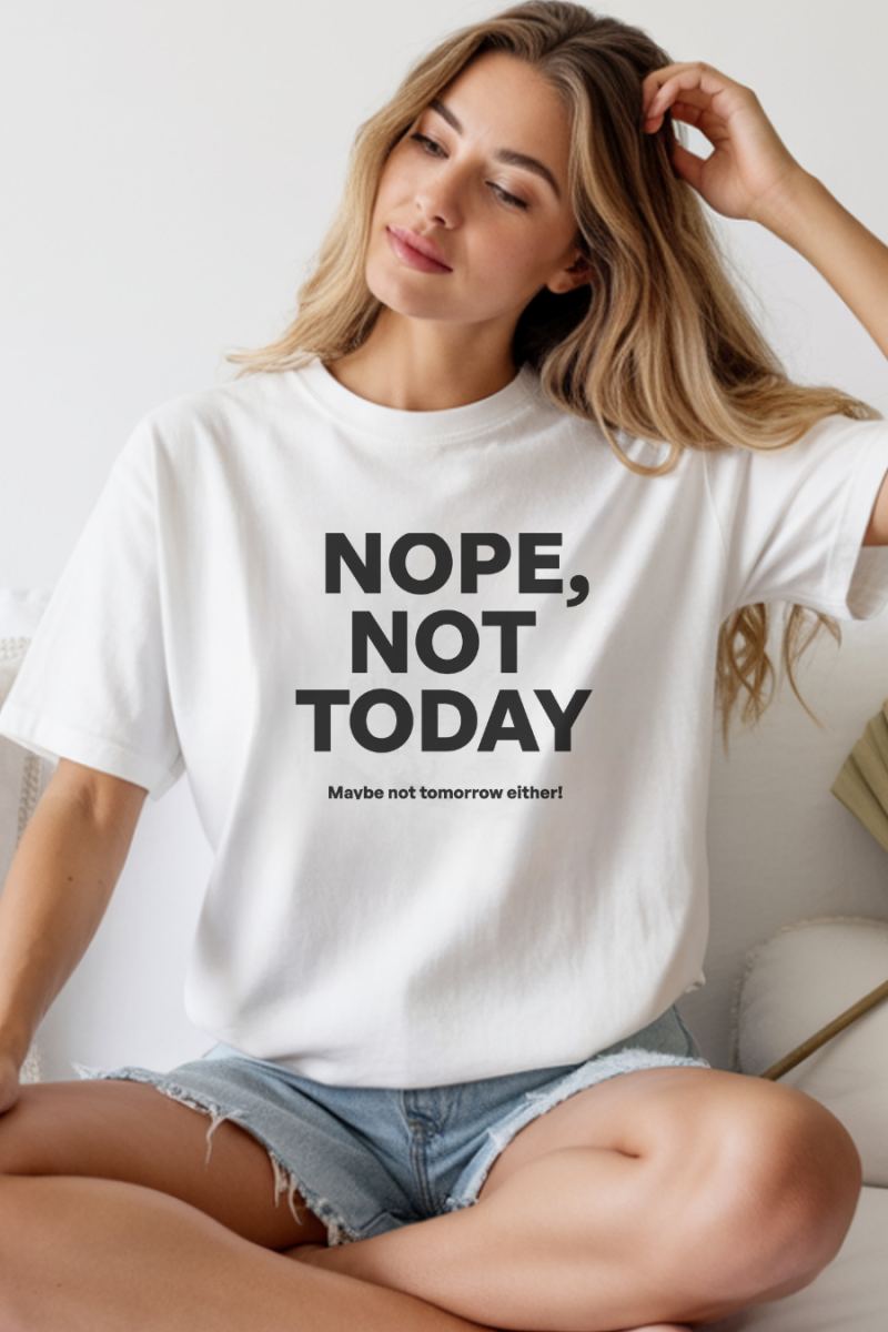 Unisex Oversize 24/1 Penye DTF Baskılı Tişört - DTF255