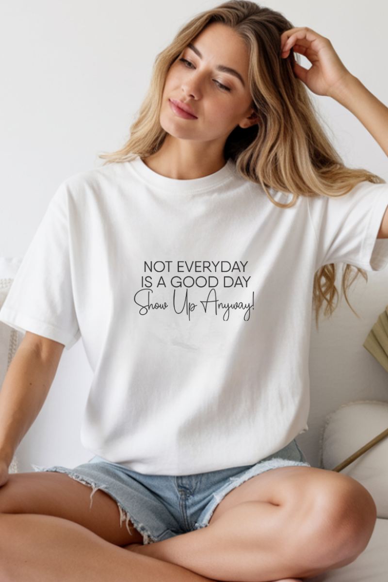 Unisex Oversize 24/1 Penye DTF Baskılı Tişört - DTF256