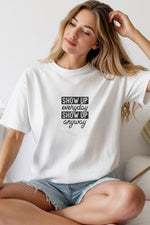 Unisex Oversize 24/1 Penye DTF Baskılı Tişört - DTF265