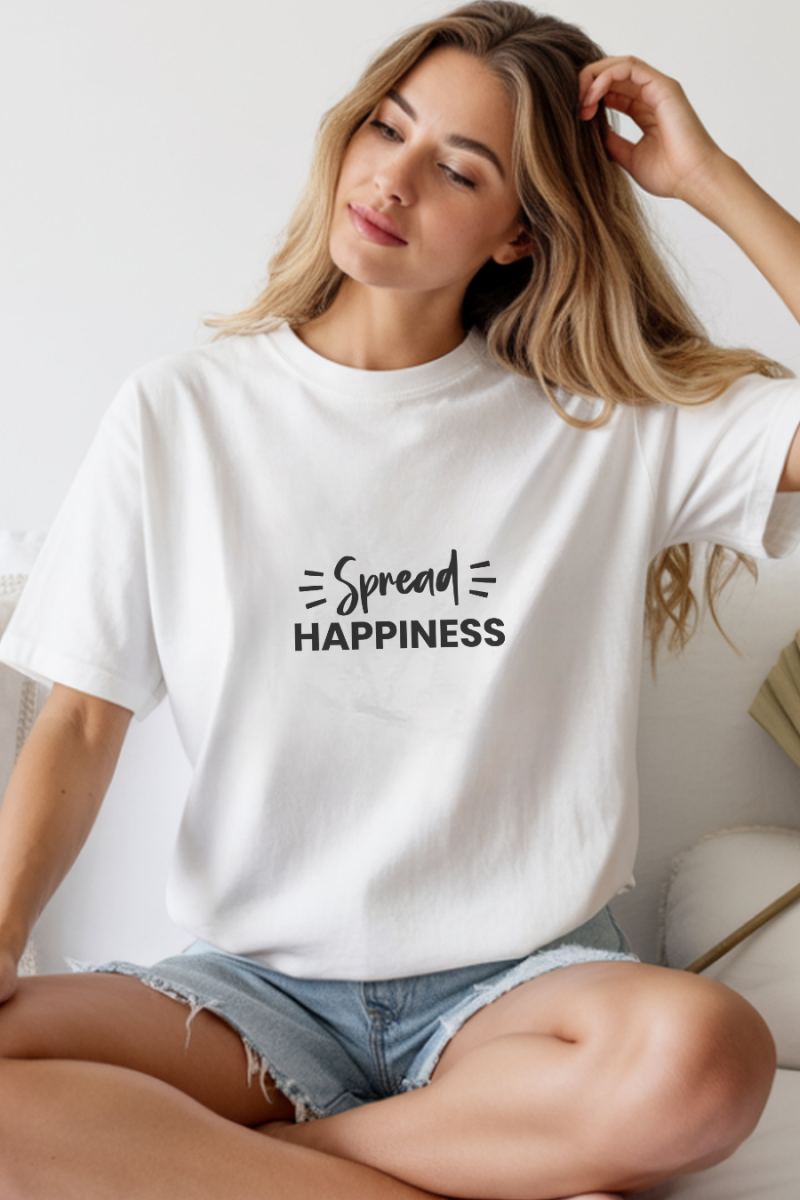 Unisex Oversize 24/1 Penye DTF Baskılı Tişört - DTF266