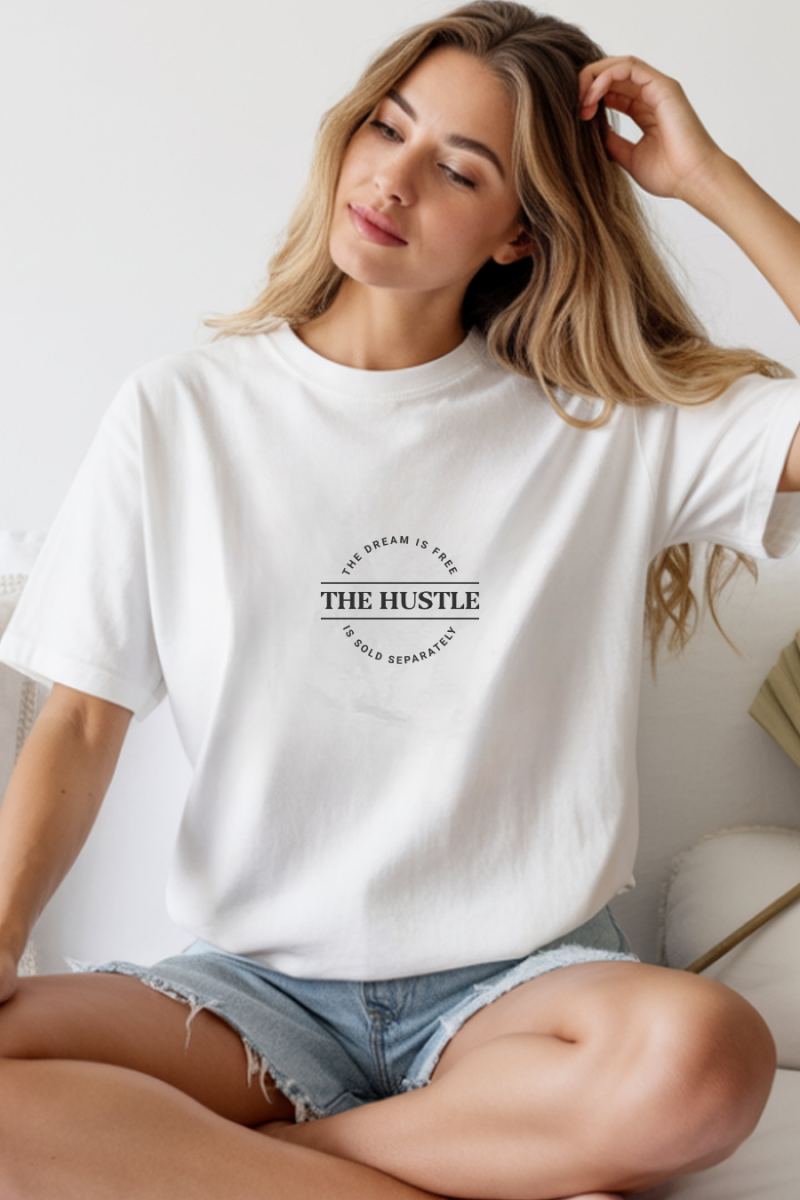 Unisex Oversize 24/1 Penye DTF Baskılı Tişört - DTF270