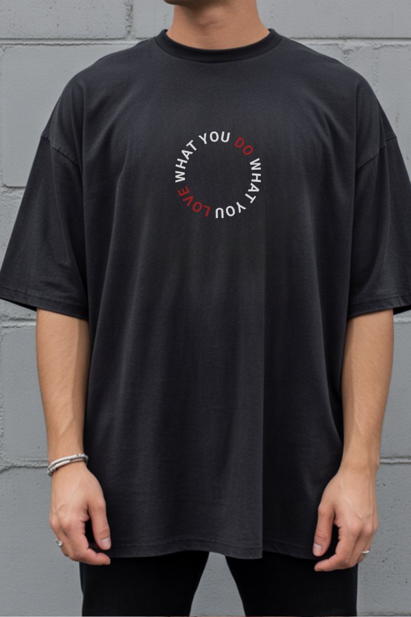Unisex Oversize 24/1 Penye DTF Baskılı Tişört - DTF289
