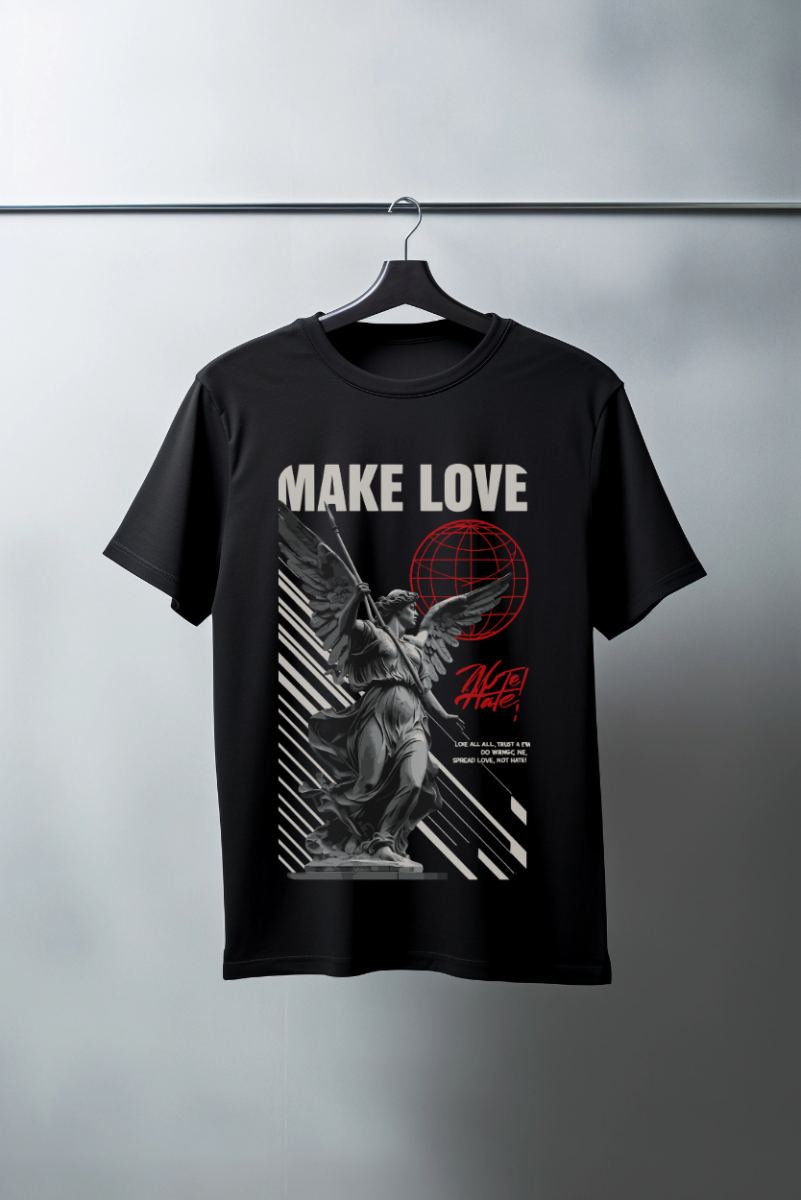 Unisex Oversize 24/1 Penye DTF Baskılı Tişört - DTF78