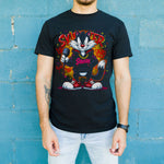 Sylvester Graffiti Baskılı Unisex Siyah Oversize Tişört - 24/1 Penye