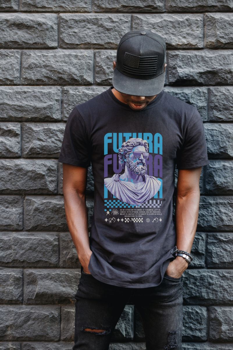 Unisex Oversize 24/1 Penye DTF Baskılı Tişört - DTF85