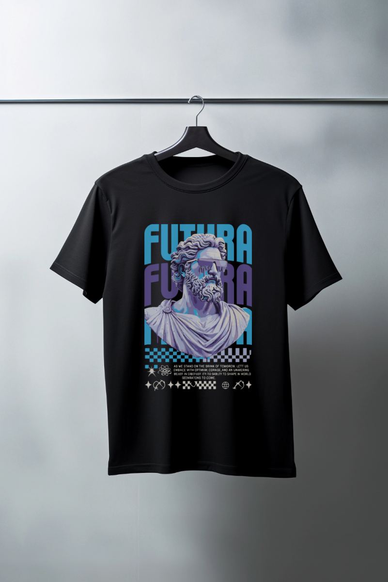 Unisex Oversize 24/1 Penye DTF Baskılı Tişört - DTF85
