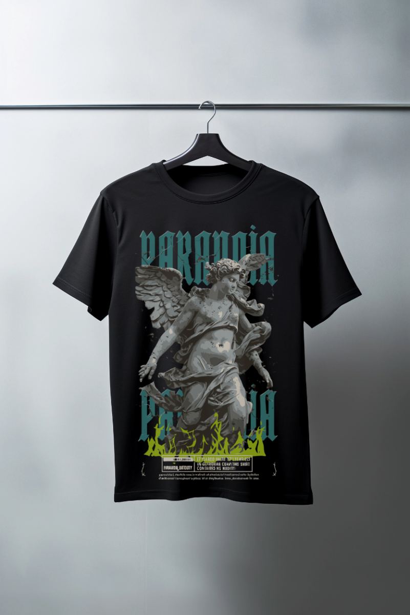 Unisex Oversize 24/1 Penye DTF Baskılı Tişört - DTF93