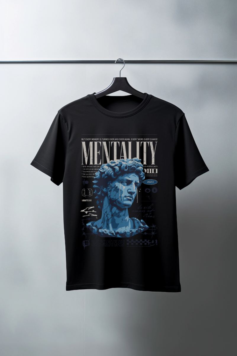Unisex Oversize 24/1 Penye DTF Baskılı Tişört - DTF95