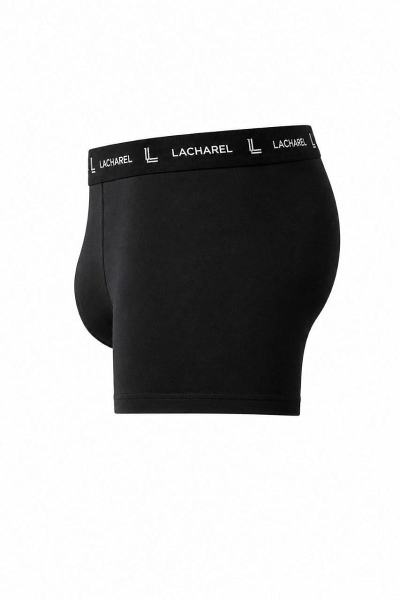 Erkek Likralı Pamuklu Nefes Alan Penye Boxer 3'lü Paket - Siyah