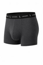 Erkek Likralı Pamuklu Nefes Alan Penye Boxer 2'Li Paket - Füme & Gri