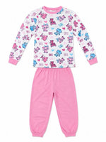 Kız Çocuk Premium Penye Kedi Desenli Uzun Kollu Pijama Takımı 2-11 Yaş - Pembe