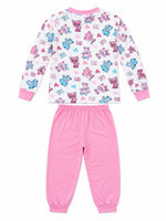 Kız Çocuk Premium Penye Kedi Desenli Uzun Kollu Pijama Takımı 2-11 Yaş - Pembe