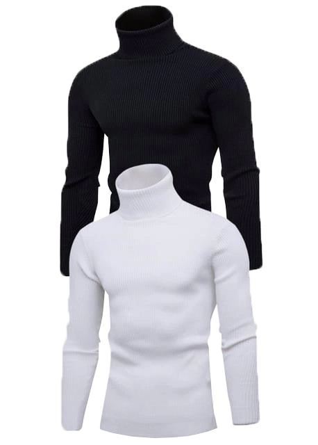Erkek 2 Adet Kaşkorse Boğazlı Full Likralı Fitilli Slimfit Body