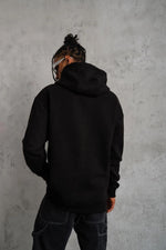 Erkek 3 İplik Pamuklu Kapüşonlu Kanguru Cepli Sweatshirt Hoodie -  Siyah
