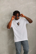 Erkek Baskılı T-Shirt Kısa Kol Bisiklet Yaka Regular Fit Rahat Kalıp Günlük Tişört - Beyaz