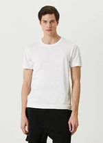 ERKEK  Tişört Basic Bisiklet Yaka Regular Kısa kol T-Shirt - Beyaz