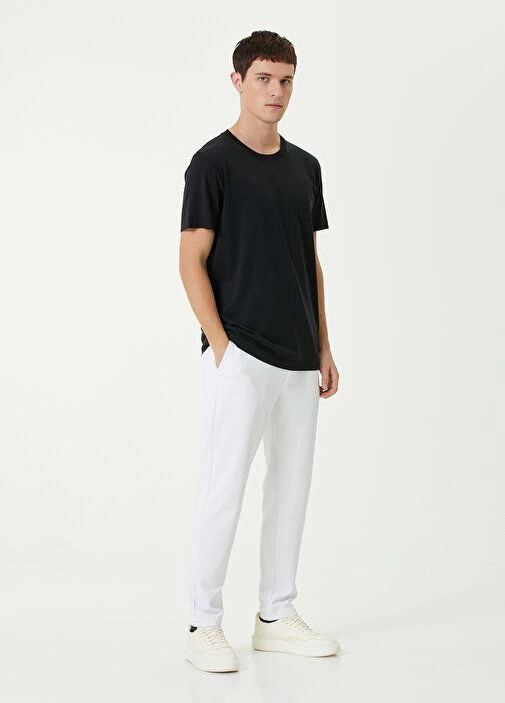ERKEK Düz Tişört Bisiklet Yaka Regular Fit Yazlık Kısa kol T-Shirt - Siyah