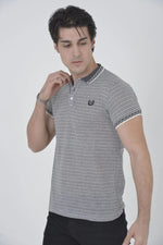 Erkek Polo Yaka tişört Slim Fit Dokuma  Kısa kol T-Shirt - Beyaz
