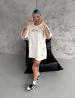 Kadın Kısa Kol Tişört Bisiklet Yaka Filistin Poşülü Baskılı T-Shirt - Beyaz