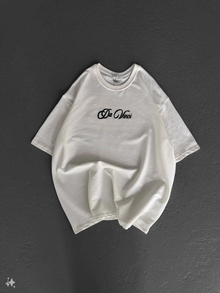 Erkek Baskılı T-Shirt Kısa Kol Bisiklet Yaka Regular Fit Rahat Kalıp Günlük Tişört - Beyaz
