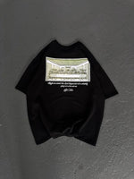 Erkek Baskılı T-Shirt Kısa Kol Bisiklet Yaka Regular Fit Rahat Kalıp Günlük Tişört - Siyah