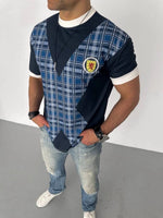 ERKEK Bisiklet Yaka Baskılı Kısa kol Oversize T-Shirt - Siyah