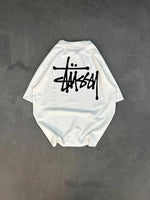 kadın Bisiklet Yaka Baskılı Oversize  Kısa kol T-Shirt - Beyaz