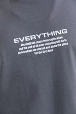 Erkek Tişort  Bisiklet Yaka Baskılı Oversize T-Shirt - Gri