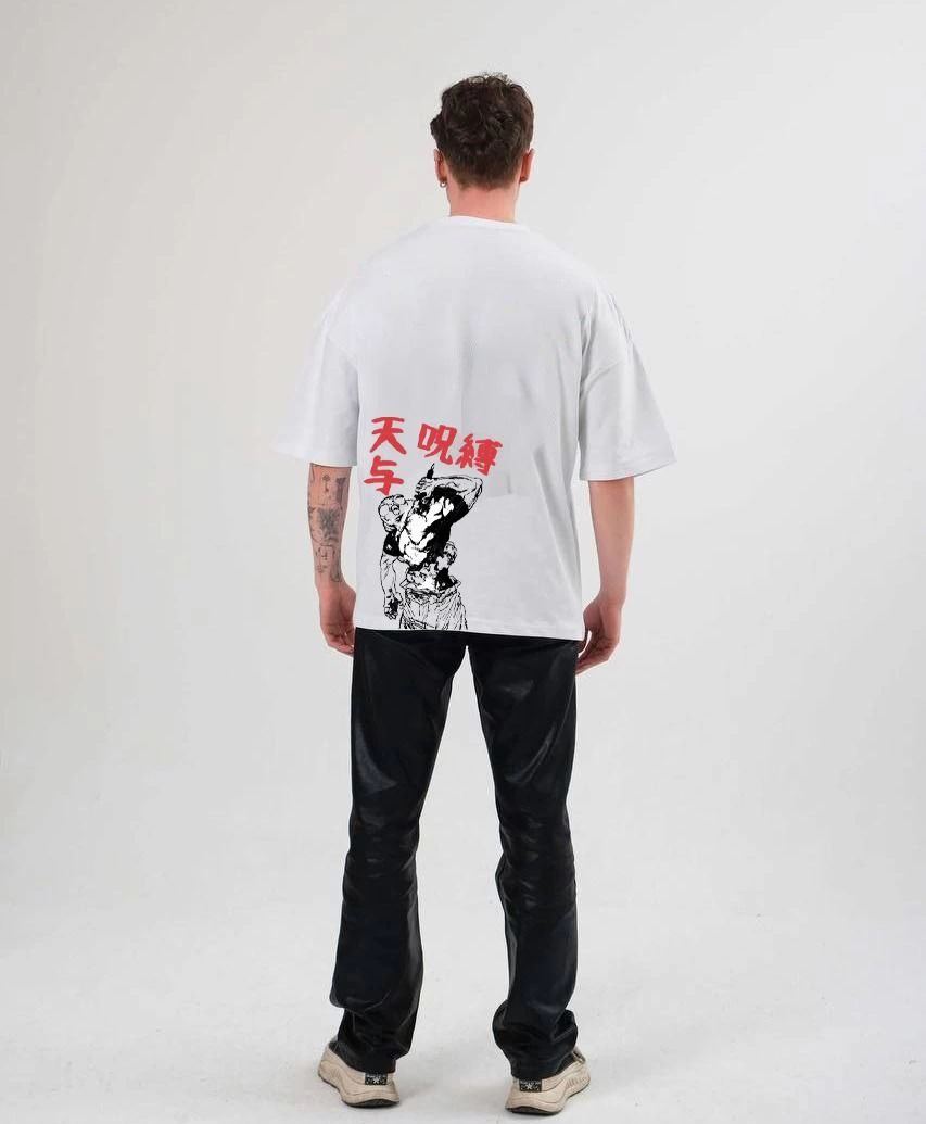 Erkek Baskılı T-Shirt Kısa Kol Bisiklet Yaka Regular Fit Rahat Kalıp Günlük Tişört - Beyaz