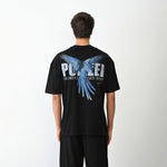 Erkek Baskılı T-Shirt Kısa Kol Bisiklet Yaka Regular Fit Rahat Kalıp Günlük Tişört - Siyah