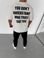 Erkek Baskılı T-Shirt Kısa Kol Bisiklet Yaka Regular Fit Rahat Kalıp Günlük Tişört - Beyaz