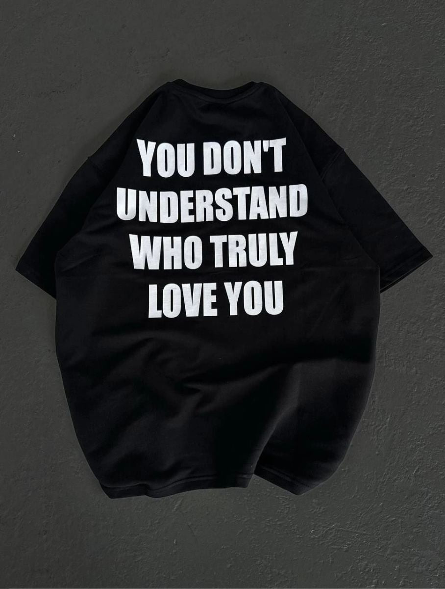Kadın Baskılı T-Shirt Kısa Kol Bisiklet Yaka Regular Fit Rahat Kalıp Günlük Tişört  - Siyah