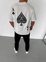 Erkek Baskılı T-Shirt Kısa Kol Bisiklet Yaka Regular Fit Rahat Kalıp Günlük Tişört - Beyaz