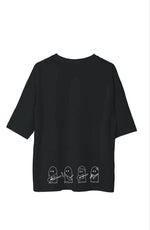 Erkek Baskılı T-Shirt Kısa Kol Bisiklet Yaka Regular Fit Rahat Kalıp Günlük Tişört - Siyah